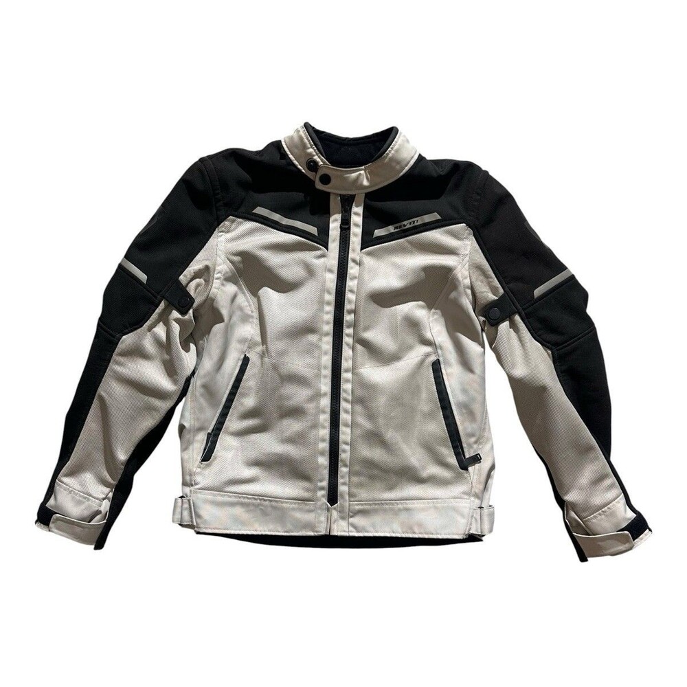 Revit Seesoft Padded Motorcycle Jacket Black/White Reflective Airwave 3 Ladies 4